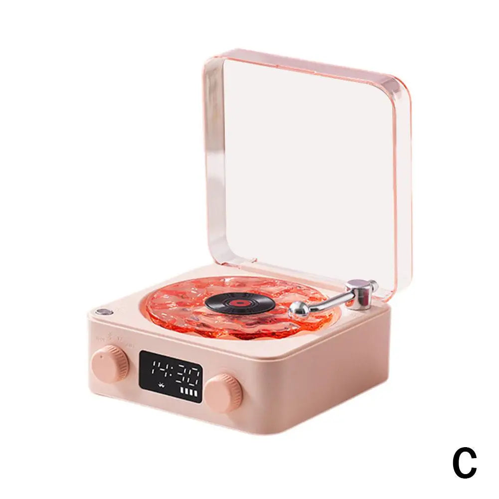 Waves Retro Bluetooth Vinyl Player & White Noise Speaker with RGB Lights - Perfect Sleep Aid!