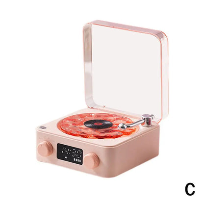 Waves Retro Bluetooth Vinyl Player & White Noise Speaker with RGB Lights - Perfect Sleep Aid!