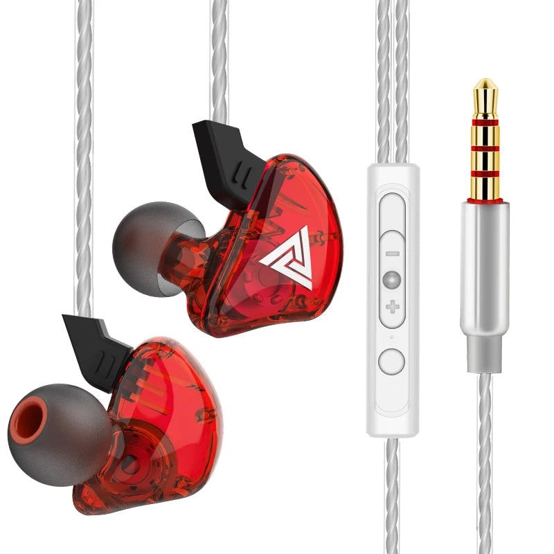 Original QKZ AK6 Copper Driver Hifi Wired Earphone Race Sport Headphone Bass Stereo Headset Music Earbuds 3.5MM in Ear with Mic